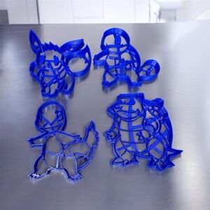 Pokémon Cookie Cutter Set – Eevee, Squirtle, Charmander & Bulbasaur 4-Piece Set